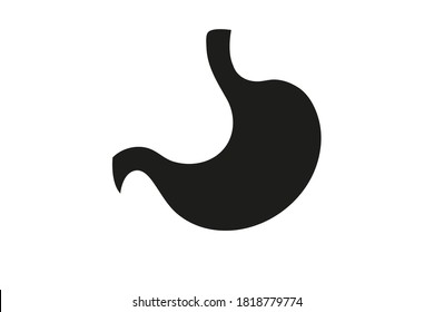 Human stomach vector logo on white background