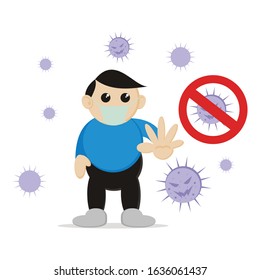 human stop virus vector - illustration