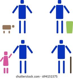 Human street vector sign illustration