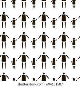 Human street vector sign illustration seamless pattern background