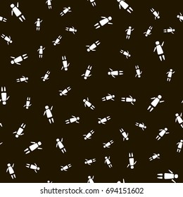 Human street vector sign illustration seamless pattern background