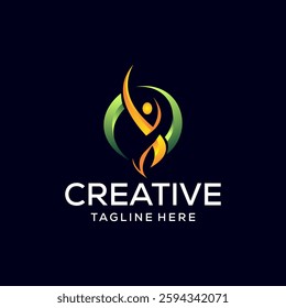 human success creative logo design