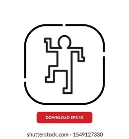 Human symbol, people outline vector icon