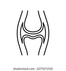 Human synovial joint icon. High quality black vector illustration.