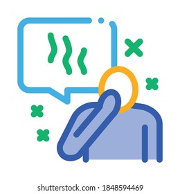human talk aroma odor icon vector. human talk aroma odor sign. color symbol illustration