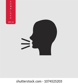 Human Talk Vector Icon Stock Vector (royalty Free) 1074525203 