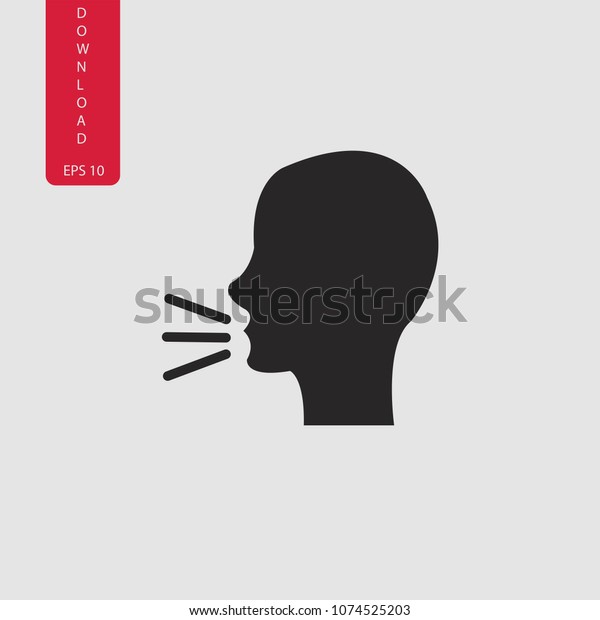 Human Talk Vector Icon Stock Vector (Royalty Free) 1074525203 ...