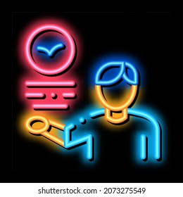 Human Talking About Bird neon light sign vector. Glowing bright icon Man Ornithologist Talk About Bird, Fly Animal And Text sign. transparent symbol illustration