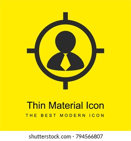 Human target bright yellow material minimal icon or logo design