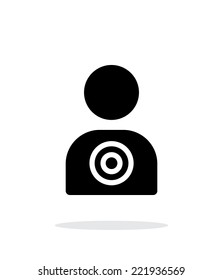 Human target icon on white background. Vector illustration.