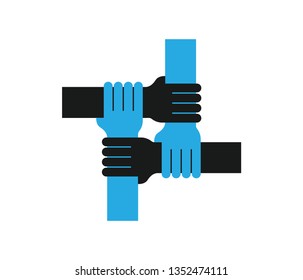 human team work concept , human hand icon vector 