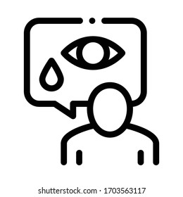 human tears icon vector. human tears sign. isolated contour symbol illustration