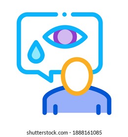 vector de icono de lágrimas humanas. signo de lágrimas humanas. ilustración de símbolo de color