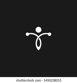 Human Tech Icon Logo Illustration