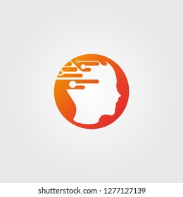 Human Tech icons templates, vector logo technology for business corporate, elements, illustration