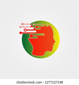 Human Tech icons templates, vector logo technology for business corporate, elements, illustration