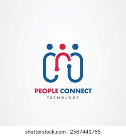 Human technology or human digital, head tech icon symbol, robot tech logo design