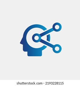 Human technology human digital, robot tech logo design