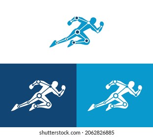 human technology logo design eps