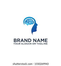 human technology logo design vector for your company