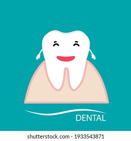 Human teeth. Dental care background. Vector illustration.
