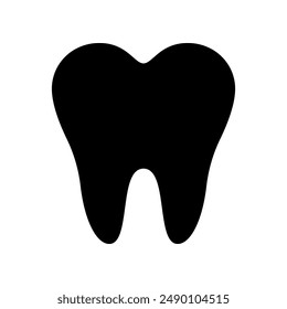 Human teeth icon isolated on white background
