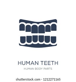 Human Teeth icon. Trendy flat vector Human Teeth icon on white background from Human Body Parts collection, vector illustration can be use for web and mobile, eps10