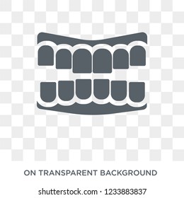 Human Teeth icon. Trendy flat vector Human Teeth icon on transparent background from Human Body Parts collection. 