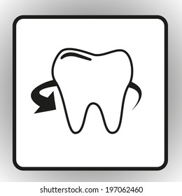 Human teeth icon VECTOR illustration.