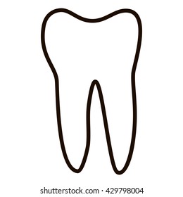 Human teeth icons set isolated on white background for dental medicine clinic. Linear dentist logo. Vector EPS10