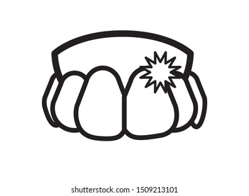 human teeth isolated icon vector illustration