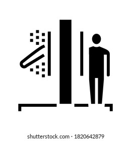 vector de icono de glifo de teletransportación humana. señal de teletransportación humana. símbolo de contorno aislado ilustración negra