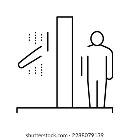 human teleportation line icon vector. human teleportation sign. isolated contour symbol black illustration