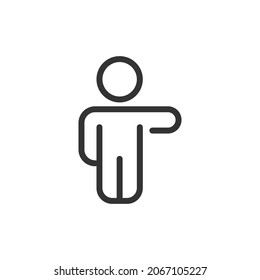 Menschliches Dünnliniensymbol. Symbol in trendigem Umriss-Stil. Premium Design für Web und Apps. Perfekt für die Benutzeroberfläche. 