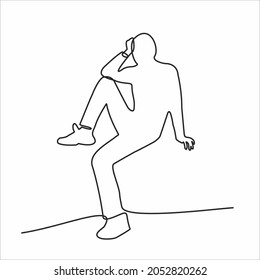 human thinking - continuous line drawing