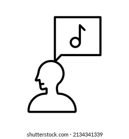 es un icono del pensamiento humano usando el estilo de contorno