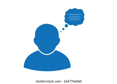 Human thinking icon vector, thought icon