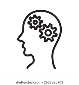 Human Thinking simple line icon