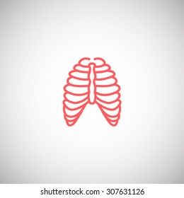 Human thorax icon