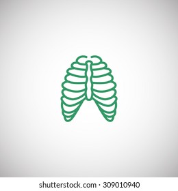 Human thorax icon