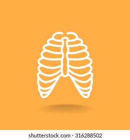 Human thorax icon