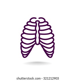 Human thorax icon