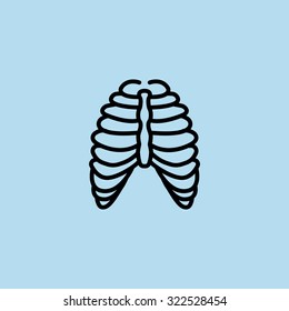 Human thorax icon