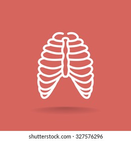 Human thorax icon