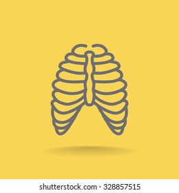 Human thorax icon