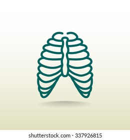Human thorax icon