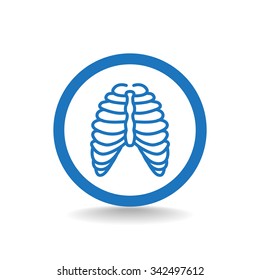 Human thorax icon