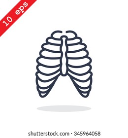 Human thorax icon