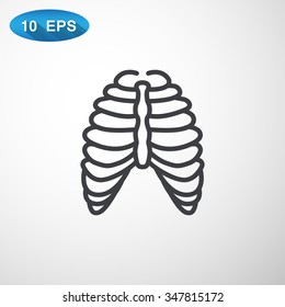 Human thorax icon