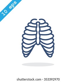 Human thorax icon